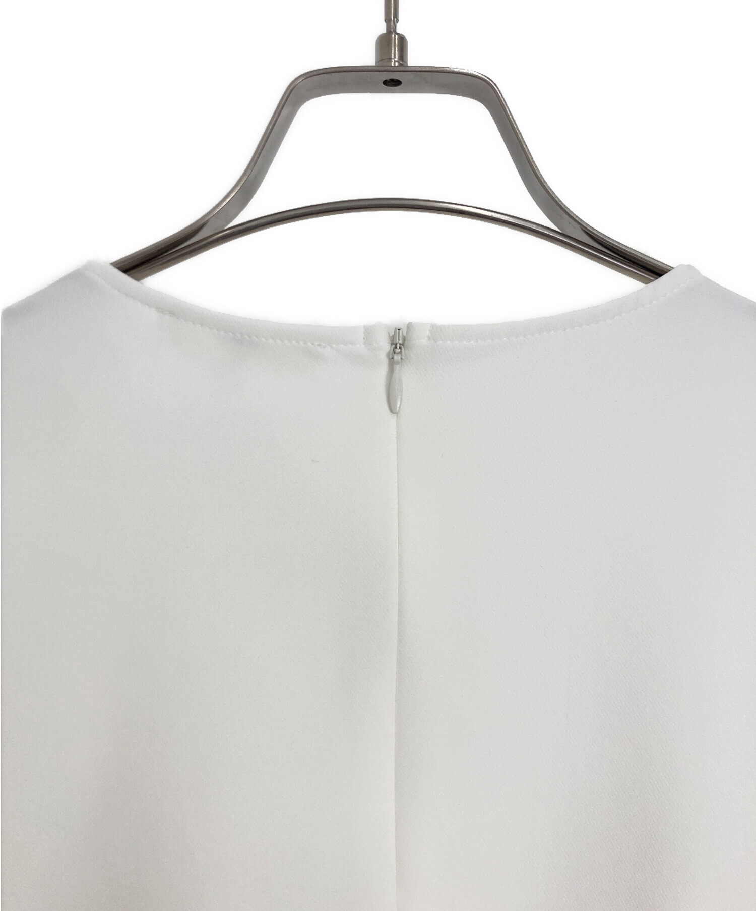 中古・古着通販】YORI (ヨリ) ティアードストレッチブラウス ホワイト