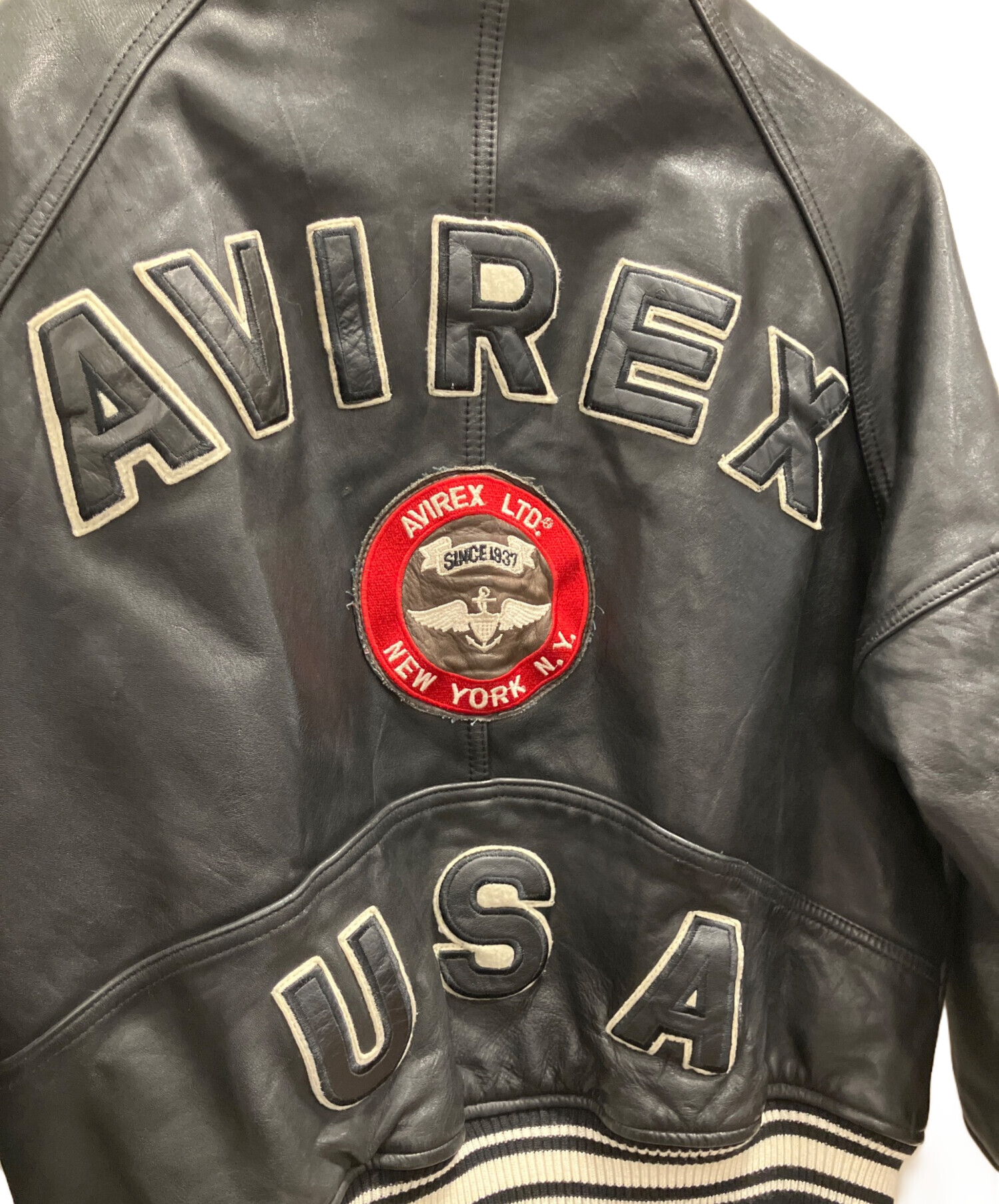 中古・古着通販】AVIREX (アヴィレックス) スタジャン ブラック サイズ