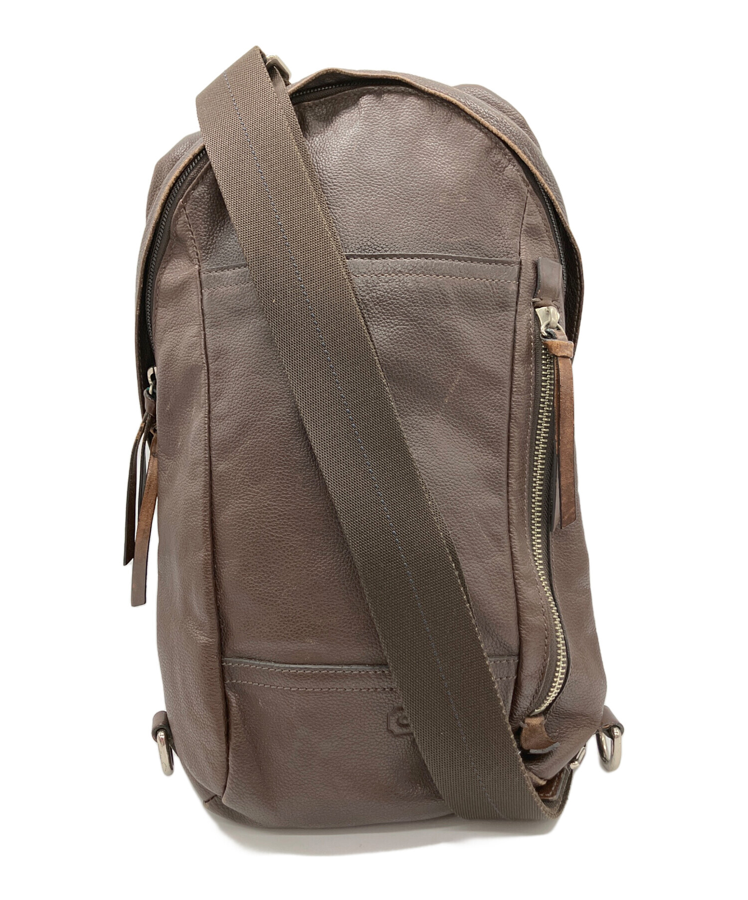 中古・古着通販】COACH (コーチ) レザーボディーバッグ ブラウン