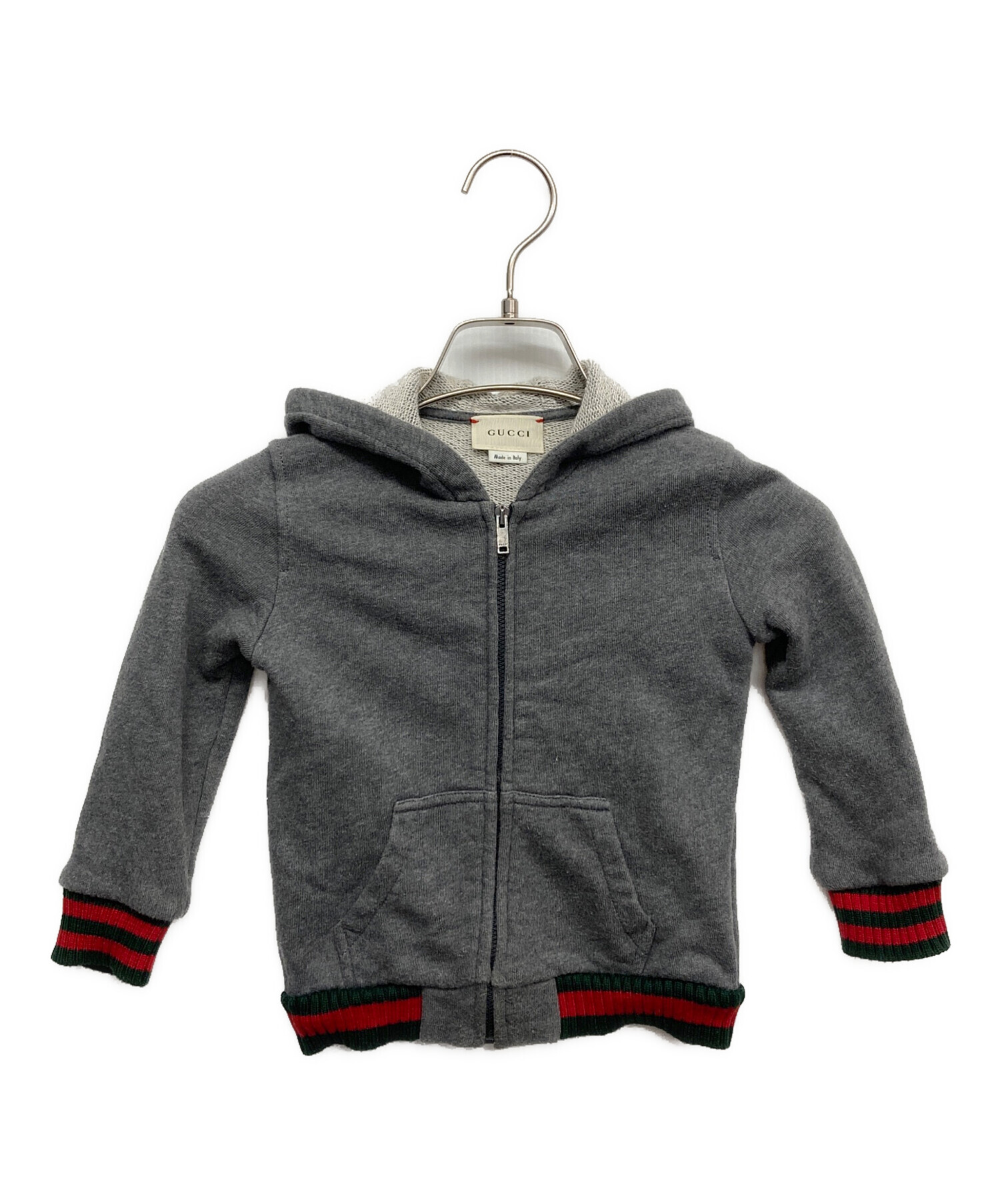 中古・古着通販】GUCCI (グッチ) シェリーラインジップパーカー グレー