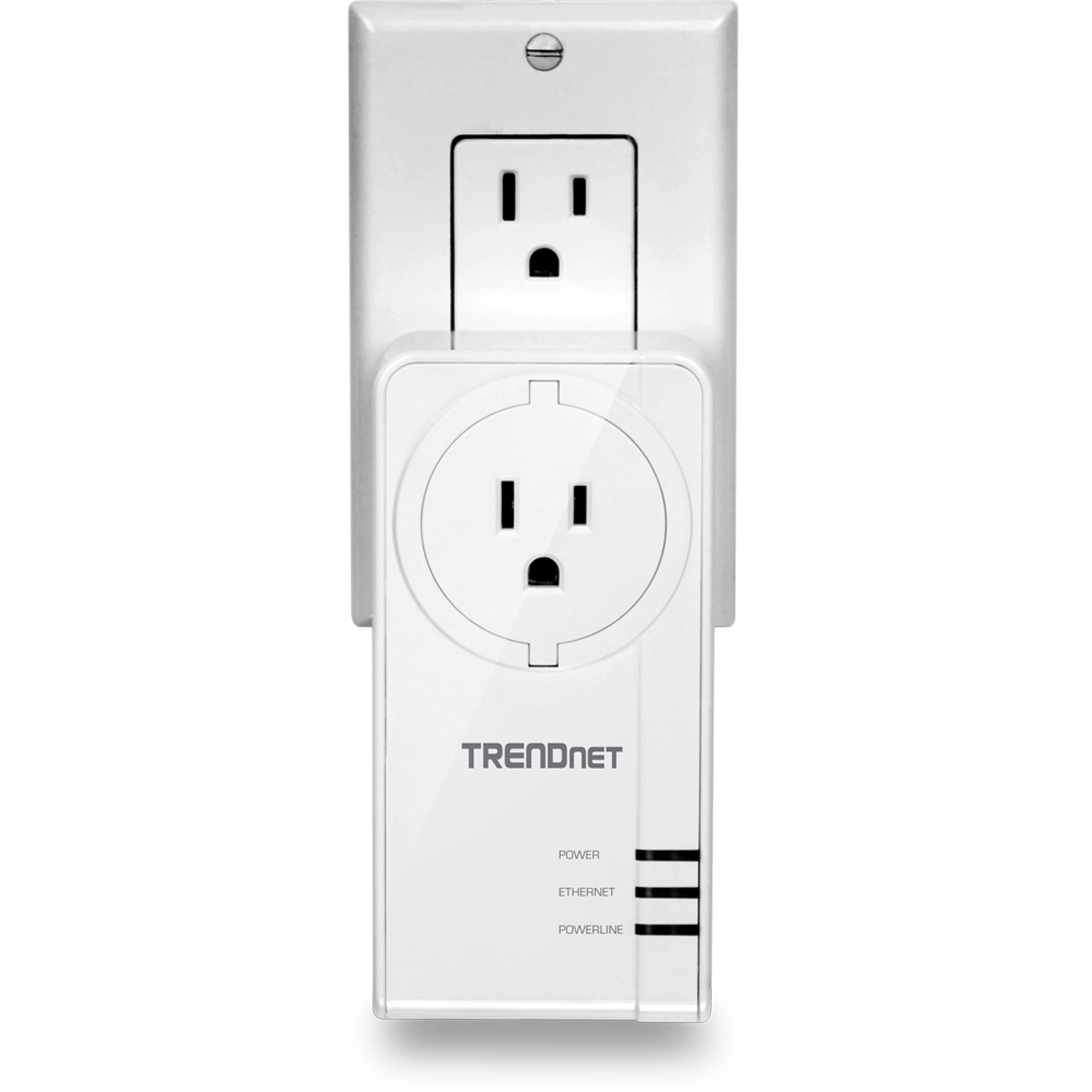 Powerline 1300 AV2 Adapter with Built-in Outlet - TRENDnet TPL-423E