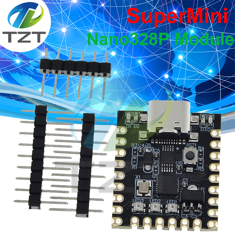 TZT NANO V3.0 / Nano SuperMini Type-C Development Board Atmega328p