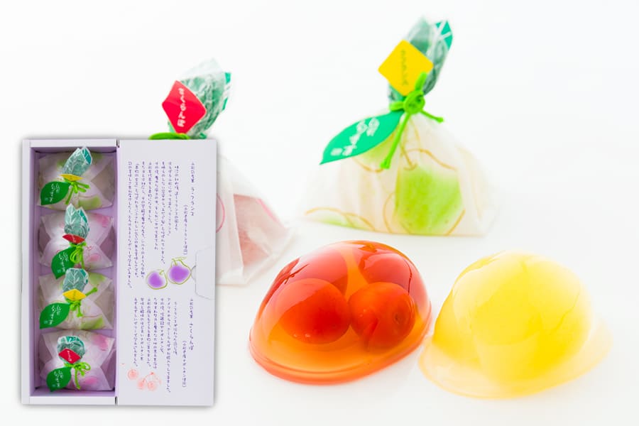 杵屋本店／山形旬香菓4個入(ラフランス×2、さくらんぼ×2)