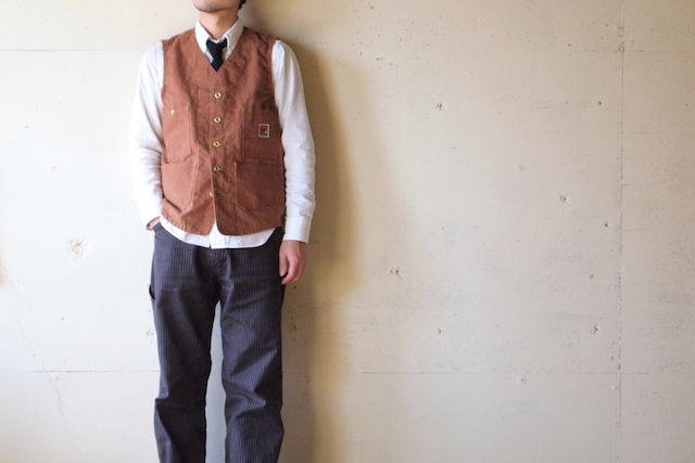 TCB jeans] Foremen Vest, Brown Duck / エンジニアベスト, ブラウン