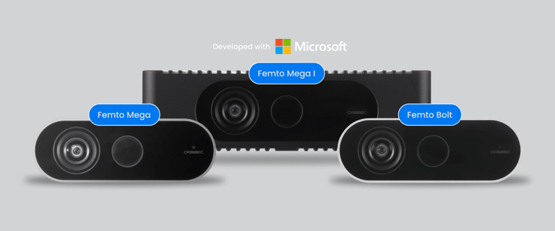 Orbbec Femto (Bolt/Mega/Mega I) | IMU 複数台同期 ToF デプスカメラ