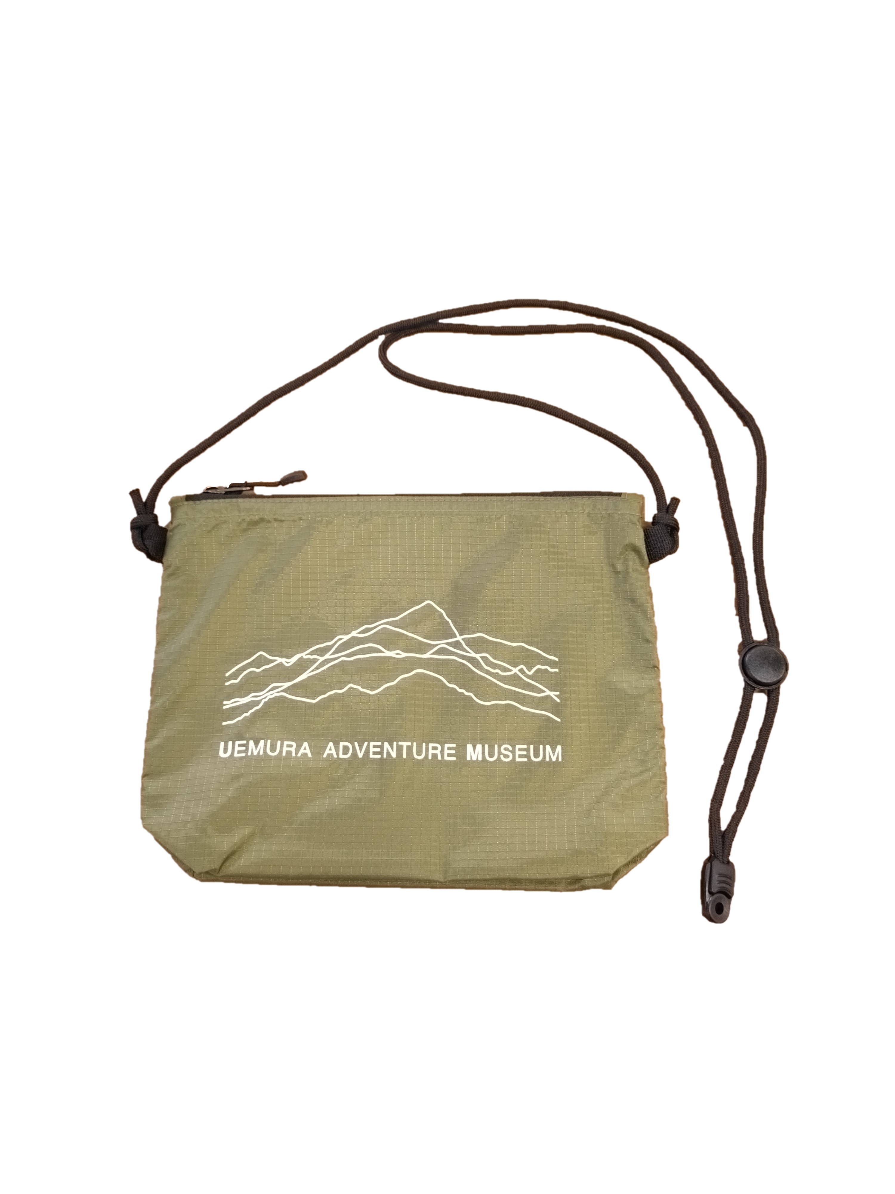 植村冒険館 online shop / 五大陸最高峰ロゴサコッシュ（カーキ）