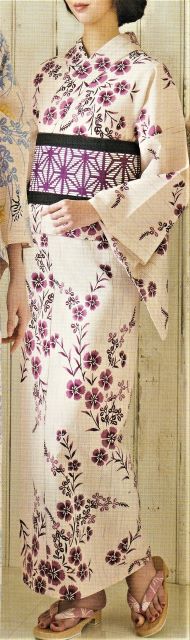 女物浴衣「源氏物語」ゆかたさわらび 商品詳細│柄のうえ新│職人の手