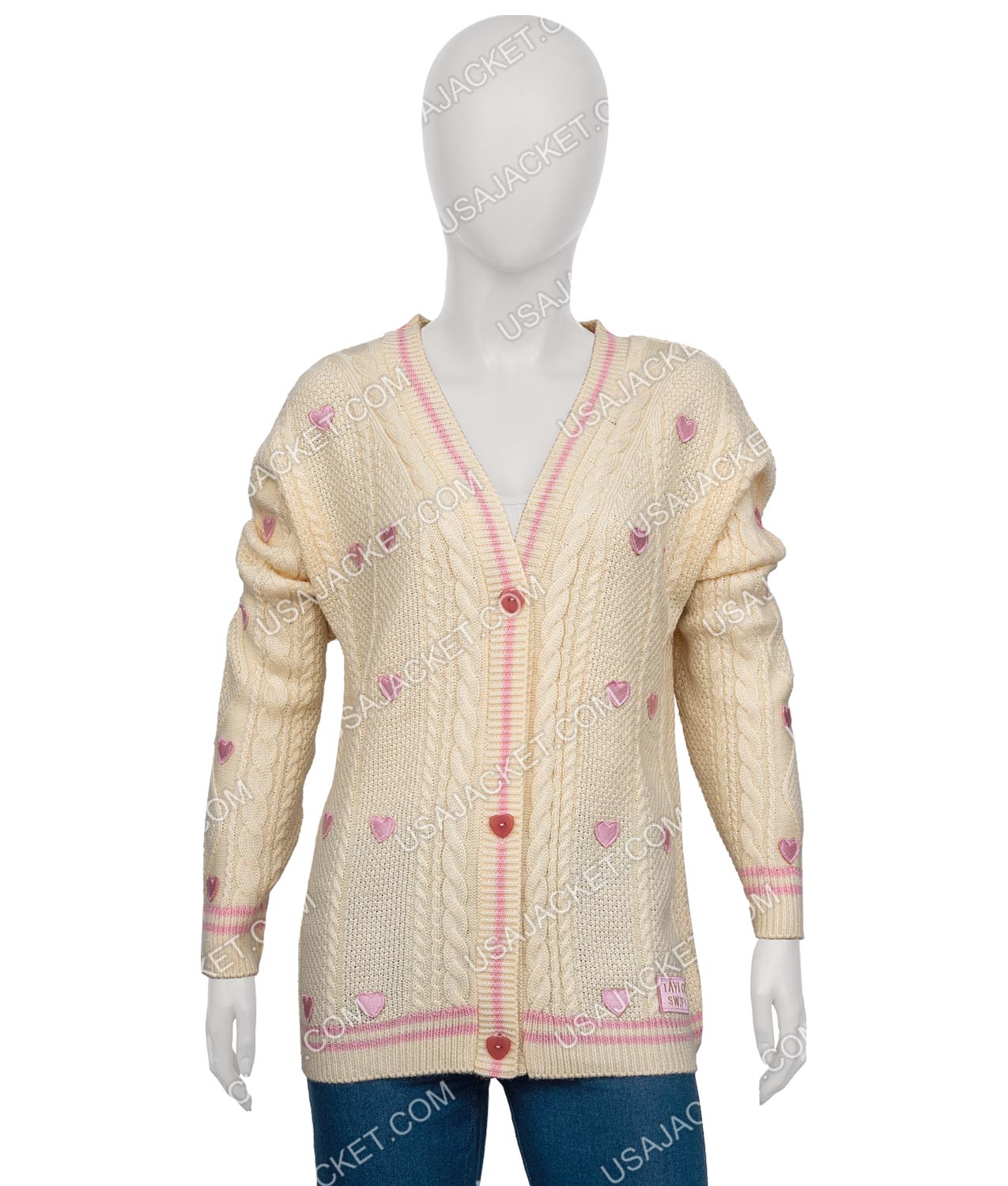 Taylor Swift Lover Album Cardigan | Heart Print Knitted Cardigan