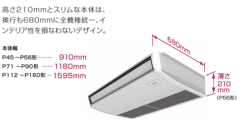 パナソニック（Panasonic）ビル用マルチエアコン 天井吊形 【CS-P160T3U】