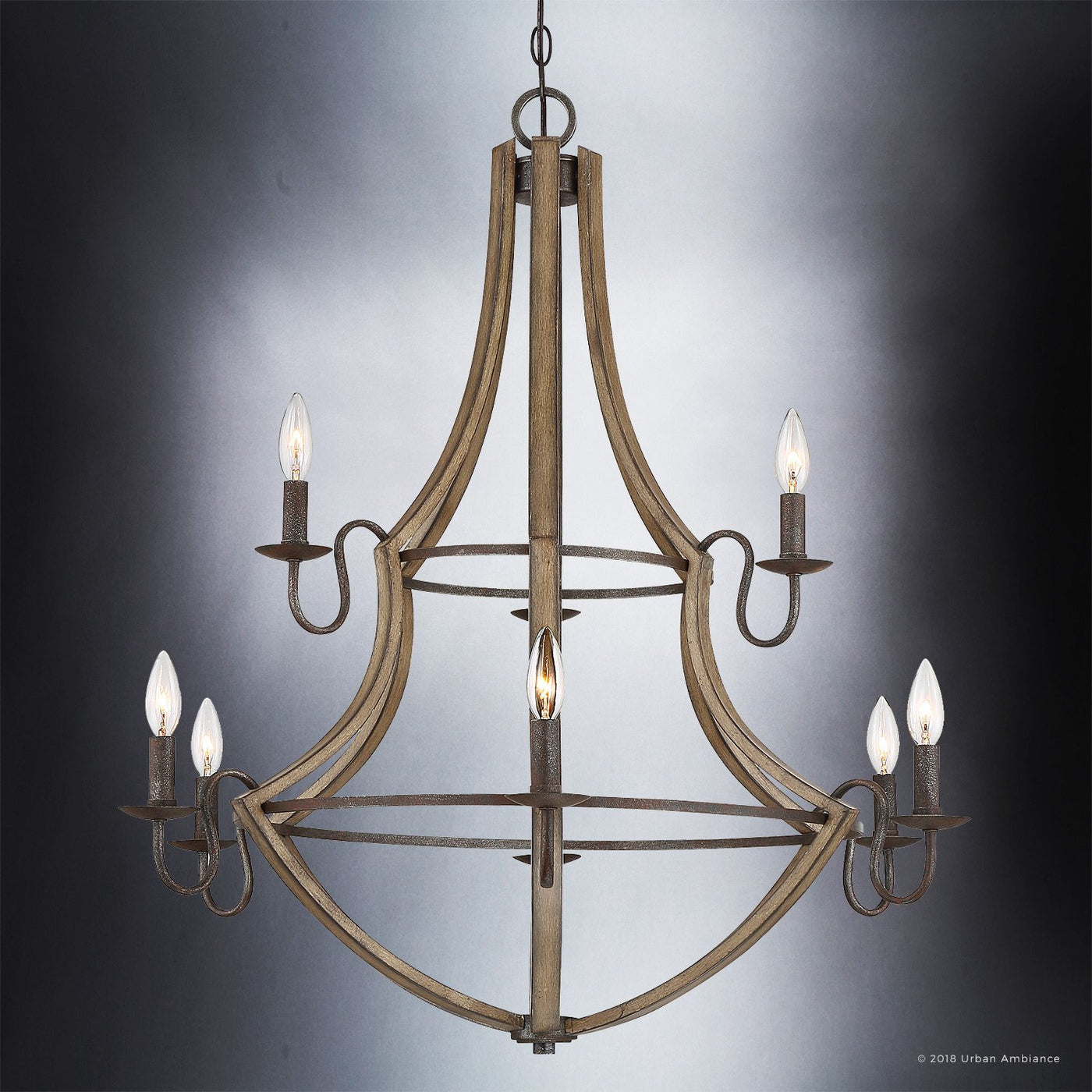 UQL2961 XXL Farmhouse Chandelier, 34.75