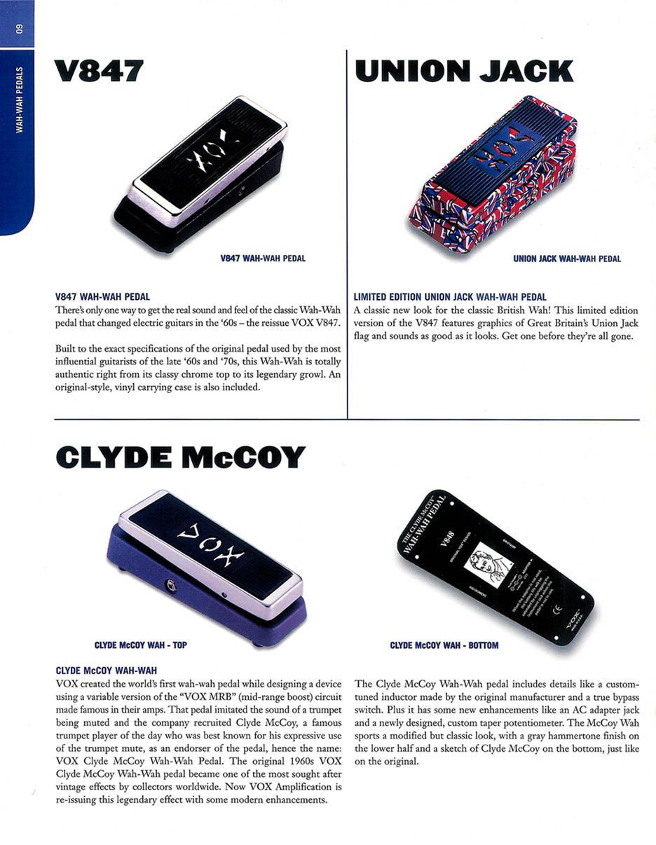 The VOX Showroom -- Vox V848 Clyde McCoy Wah Wah Pedal - 2002-2004