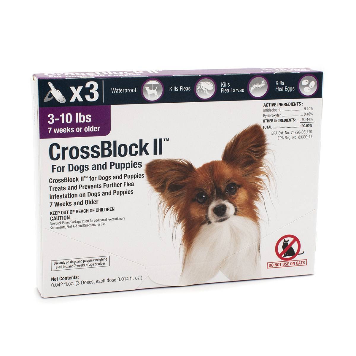 CrossBlock II for Dogs - Treats and Prevents Fleas on Dogs