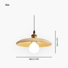 Japandi Wood Hanging Pendant Light for Dining Room | VAXLAMP