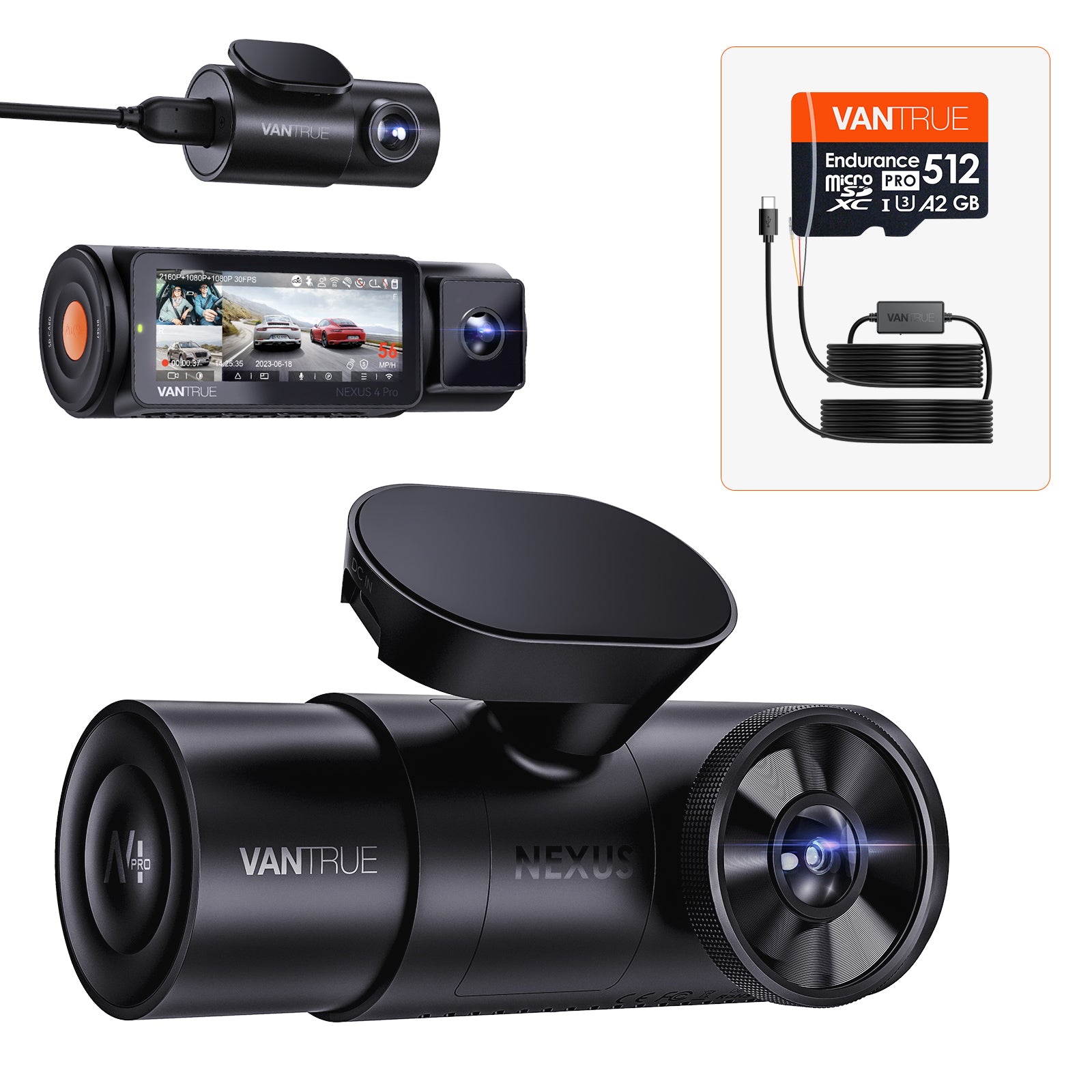 Bundle: N4 Pro + 512GB Card + Hardwire Kit – Vantrue