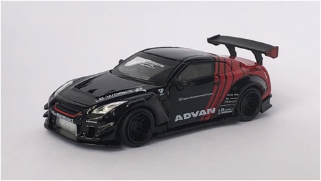 MINI GT LB GT-R R35 Type2 リアウィングVer.3 アドバン 日本限定 右