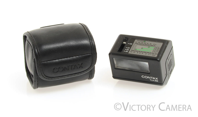 Contax TLA200 TLA 200 Black TTL Flash for G1 G2 Cameras w/ Case [EX+]