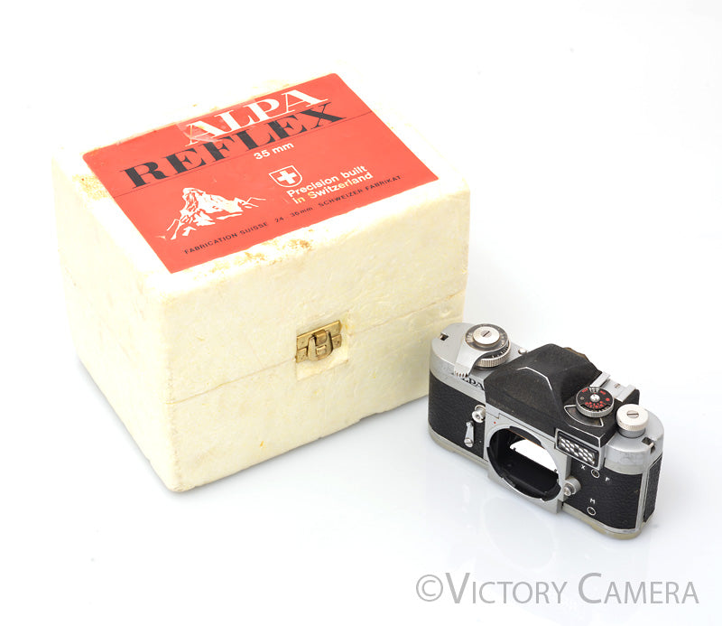 Alpa Reflex Mod. 6c Chrome 35mm SLR Film Camera Body -No Meter- [EXC-]