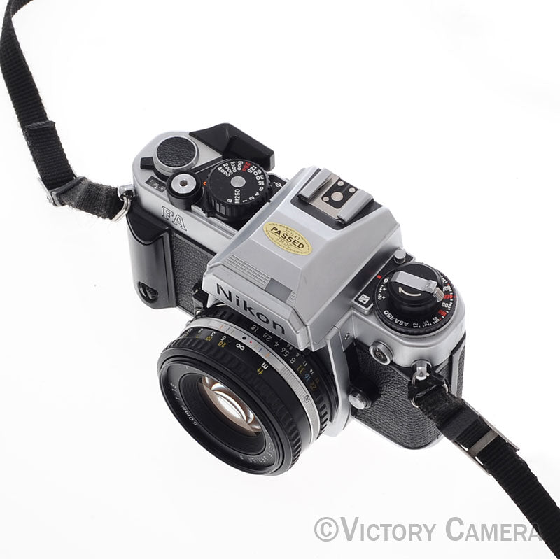 Nikon FA Chrome Camera Body w/ Matrix Metering and 50mm f1.8 Lens [EXC