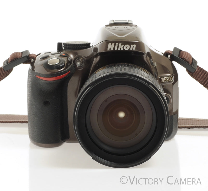 Nikon D5200 Brown 24.1MP DSLR w/ 18-70mm Zoom Lens ~7500 Shots [EXC+]