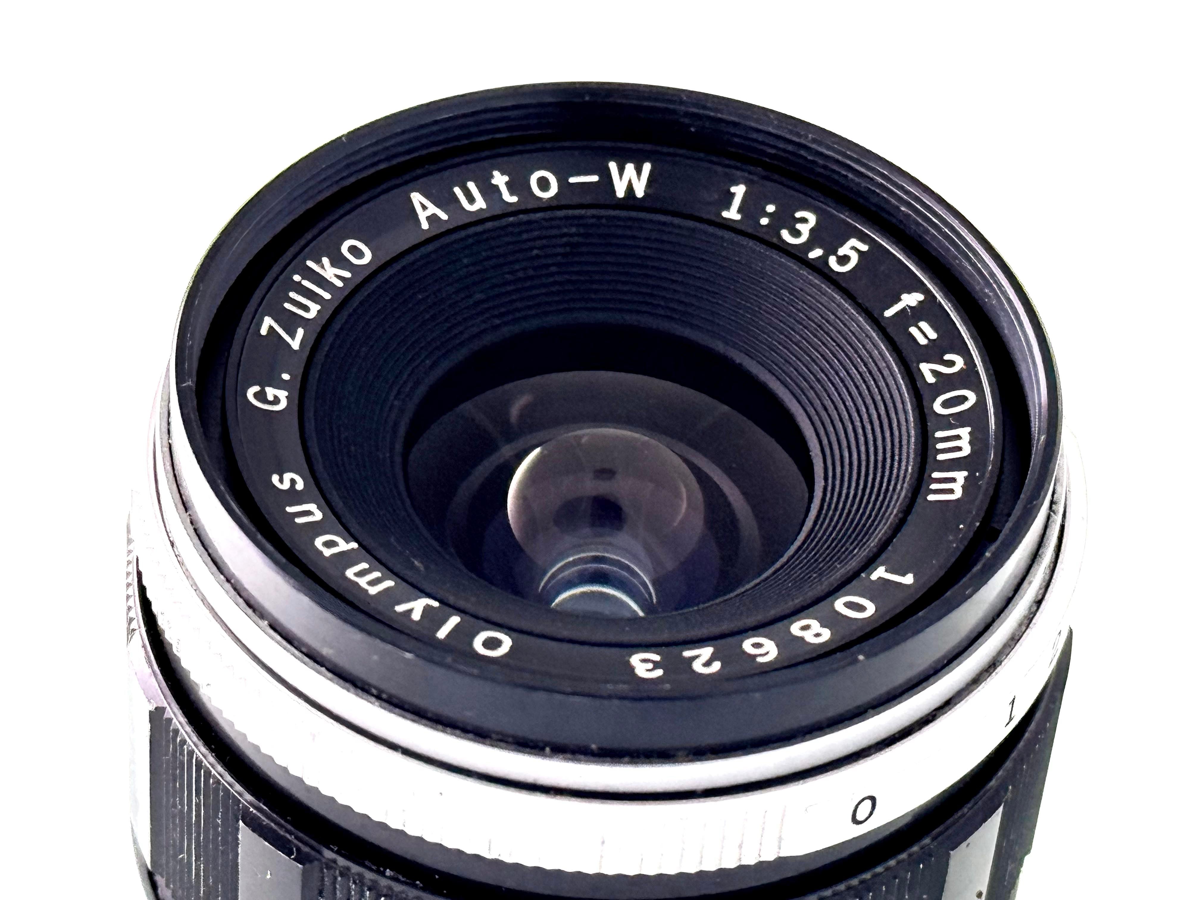 Vintage Olympus Pen F 20mm F3.5 wide angle Lens with caps