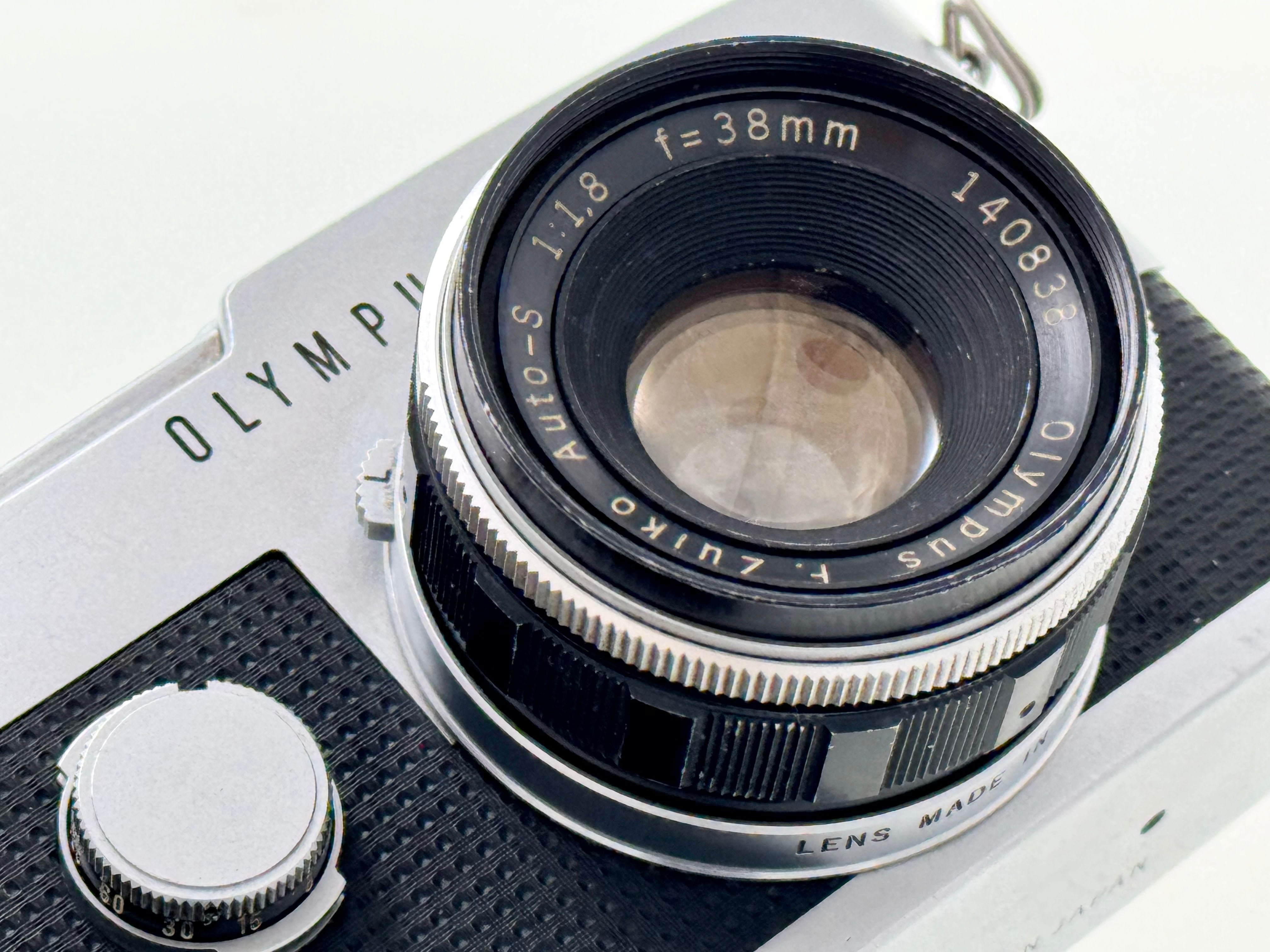 Vintage Olympus Pen F - Half-Frame Film Camera with Zuiko 38mm F1.8 Le