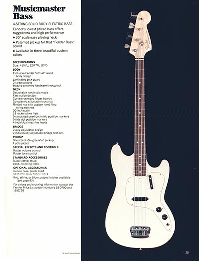趣味 Vintage 1970 Fender Full Lineup Catalog 1970 Fender Guitar And Bass Catalog, Part 1 >> Vintage Guitar and Bass