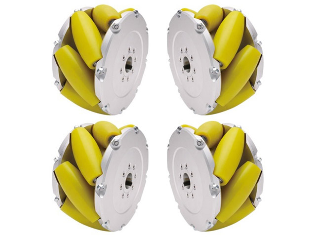 203mm高耐荷重メカナムホイールセット (NM203A) : ロボットショップ
