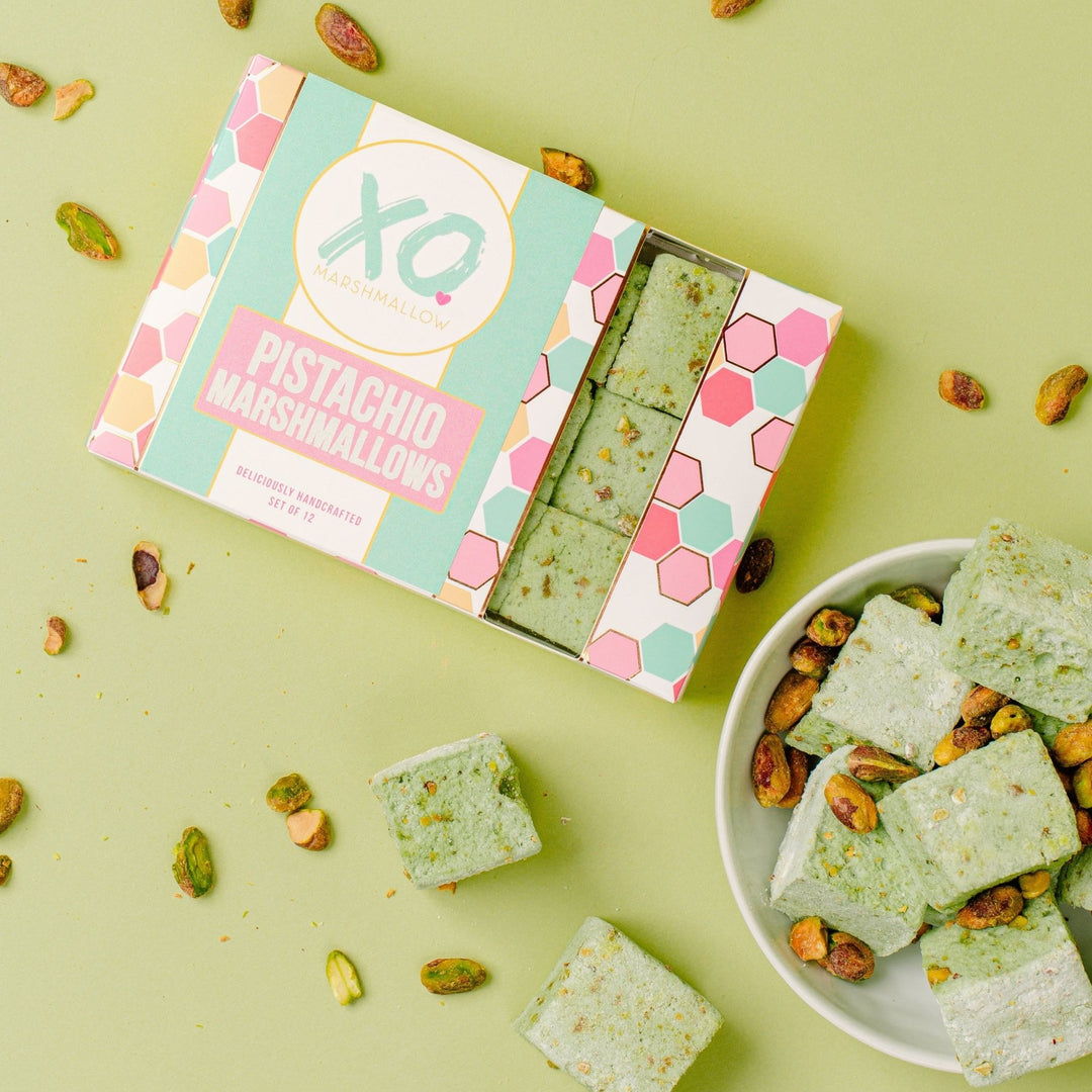 Pistachio Marshmallows Handmade with Fresh Pistachios | XO