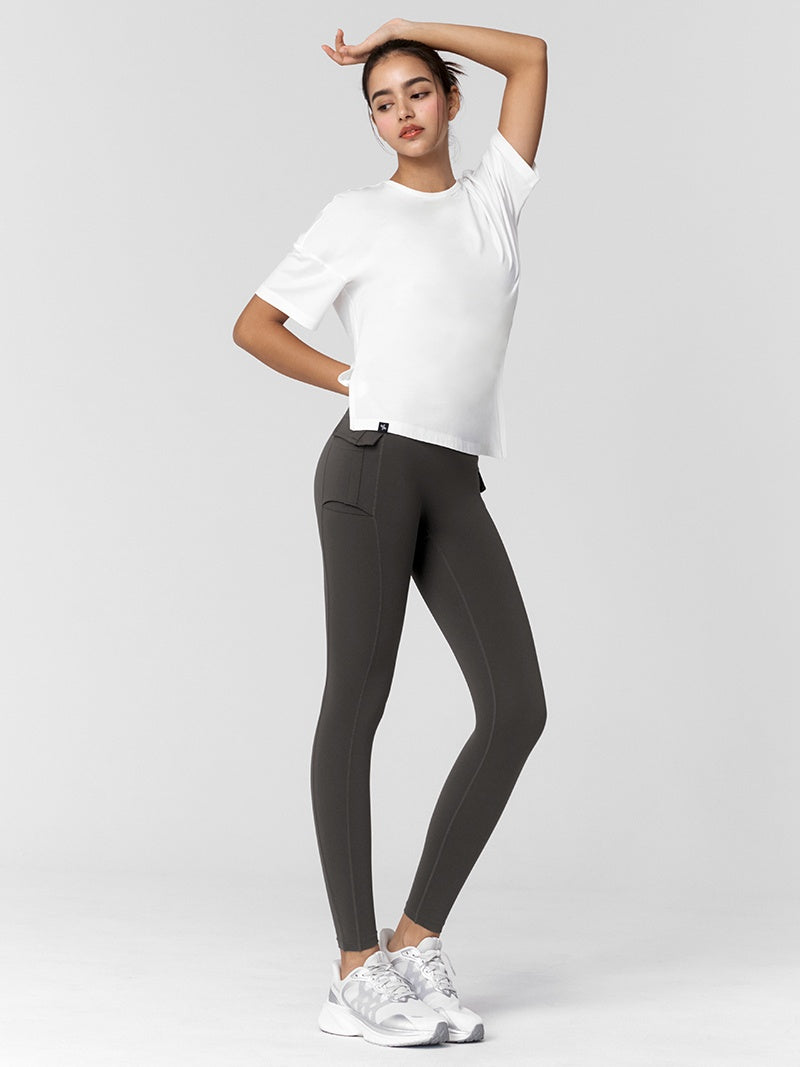 XWFST02J3 ソフトタッチ アシンメトリー スリット入り 半袖