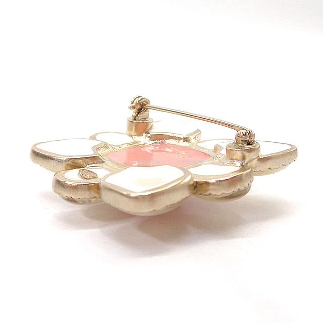 CHANEL シャネル ココマーク フラワー モチーフ ブローチ ピンク