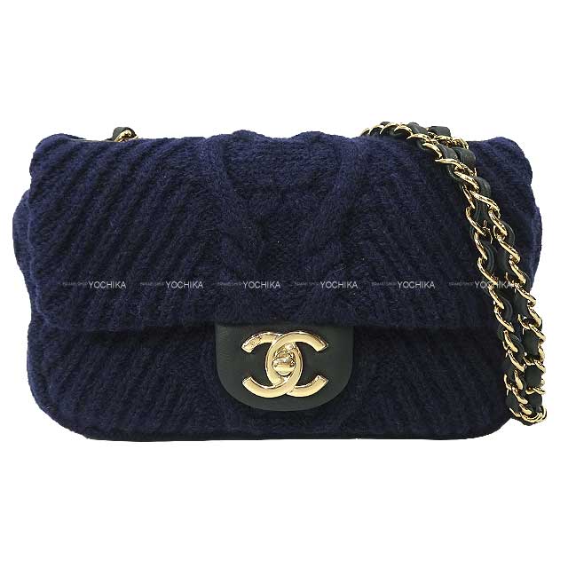 CHANEL シャネル ショルダーバッグ ココマーク ニット Sマーク付