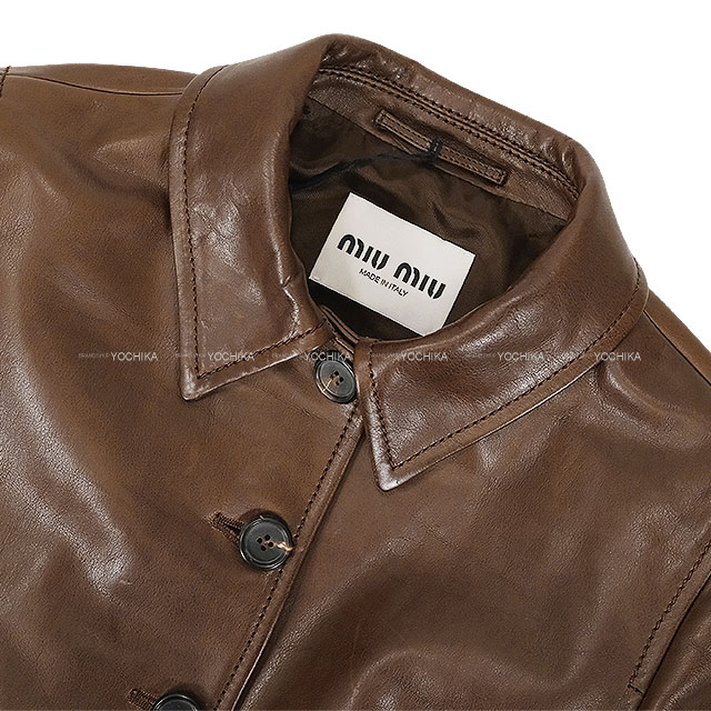 渋谷並木橋店】2025年秋冬 Miu Miu ミュウミュウ レザージャケット