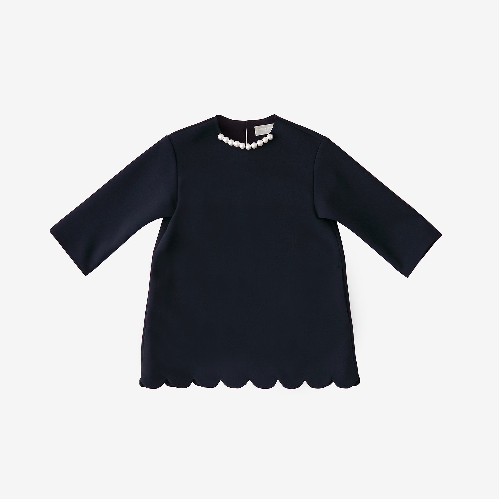 ロングスリーブパールヘムスカラップドレス – YOKO CHAN