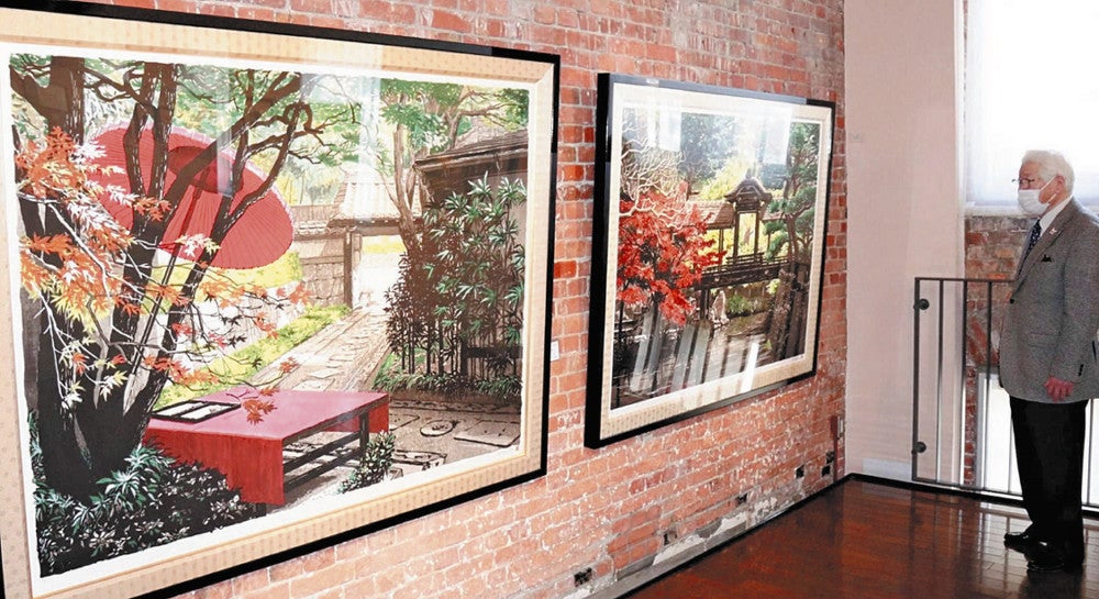 ジュディ・オングさんの「木版画の世界」…大胆な構図、力強い線