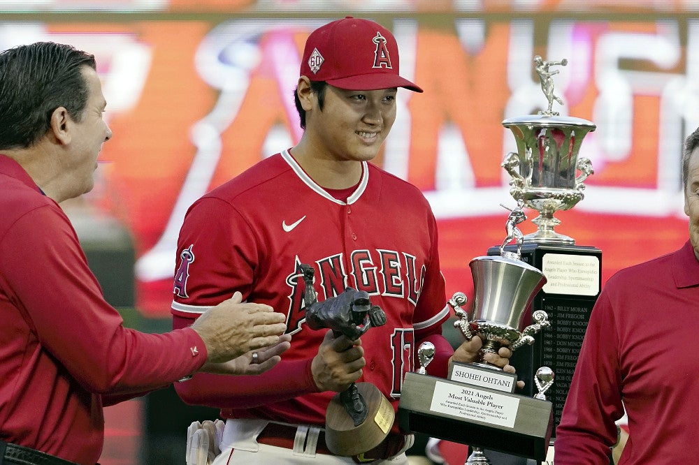 エンゼルス大谷、チームMVPと最優秀投手に…本拠地ゲーム前に表彰式
