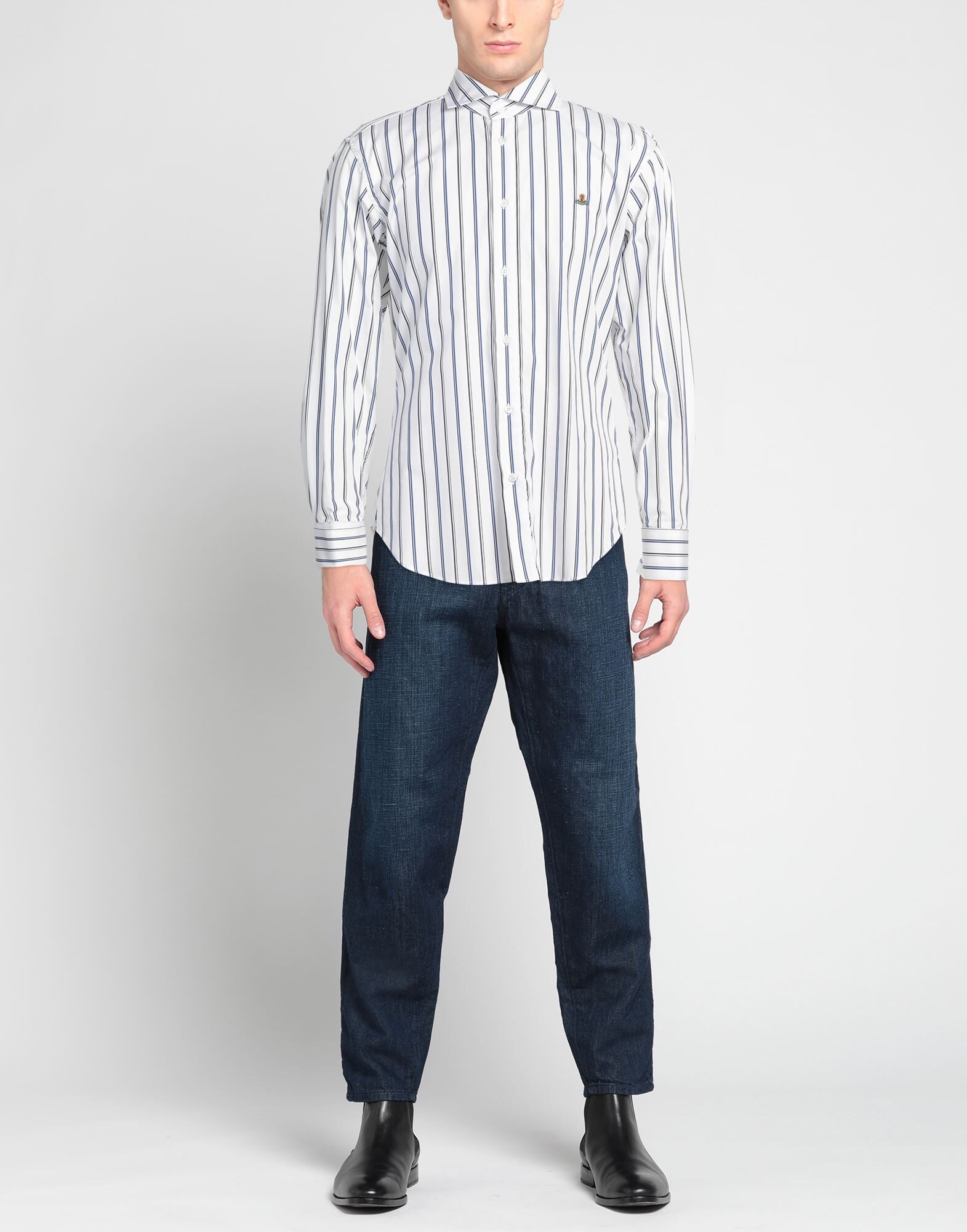 VIVIENNE WESTWOOD Shirts | White Men's Striped Shirt | YOOX