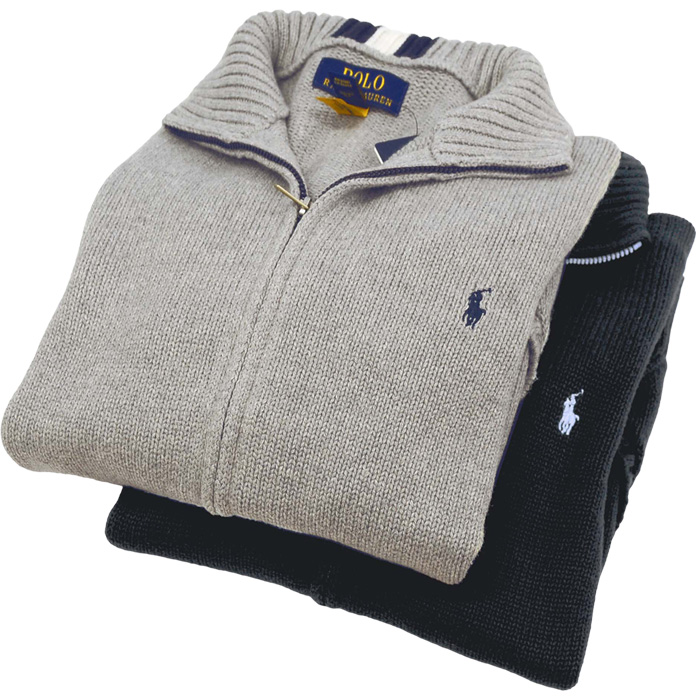 POLO ラルフローレン フルジップ セーター 送料無料
