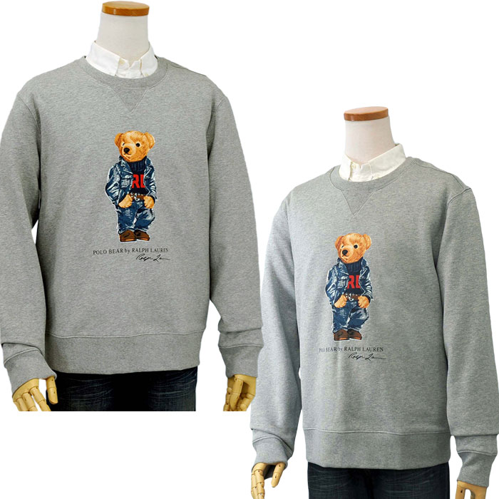 ポロ ラルフローレン メンズ ポロベア 裏起毛 トレーナー。フロントに