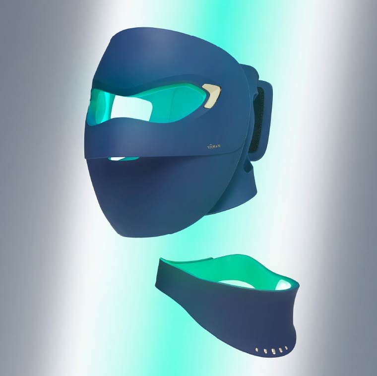 ヤーマン独自の505nmの青緑LED搭載の1回10分つけるだけマスク型美顔器