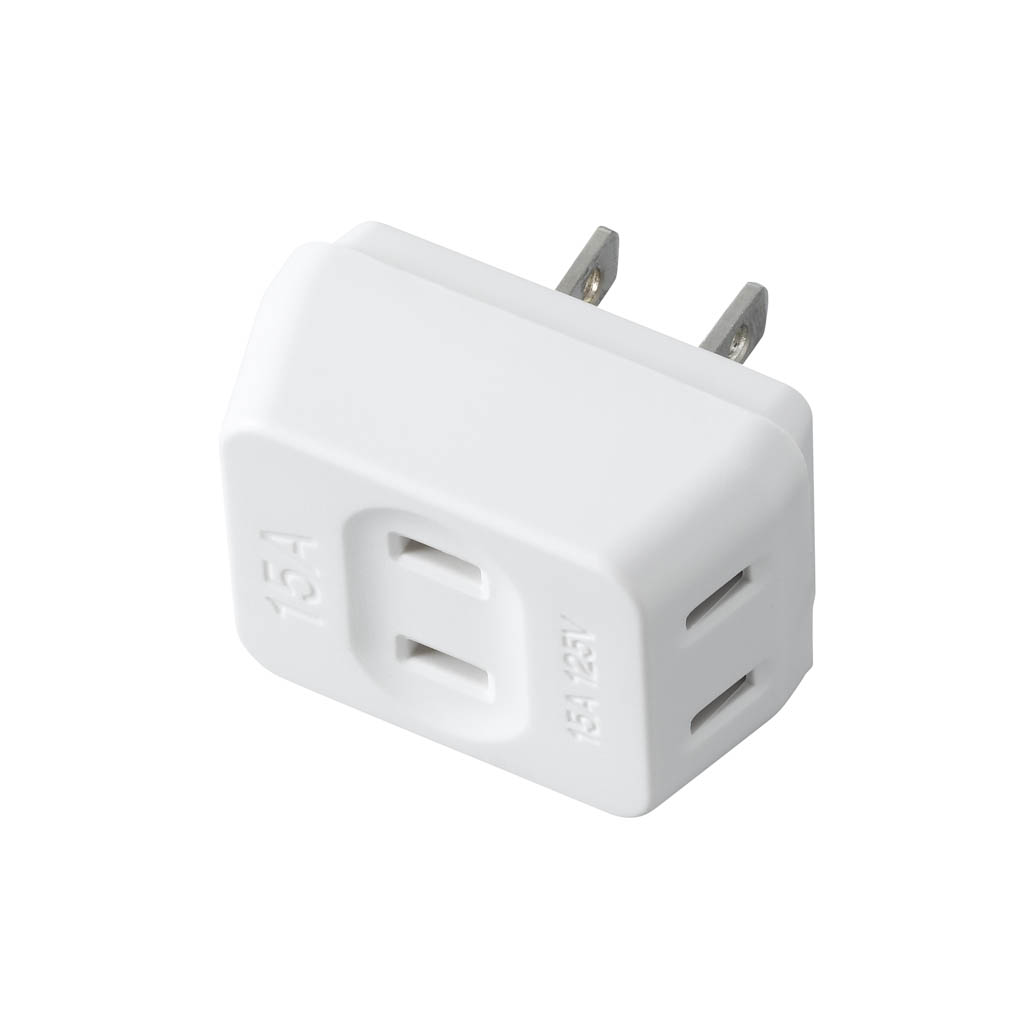 トリプルタップ3個口ホワイト｜YAZAWA CORPORATION