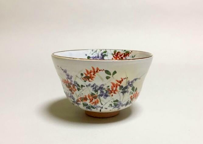 京焼・清水焼 抹茶碗 着彩秋草（ちゃくさいあきくさ）｜京焼・清水焼