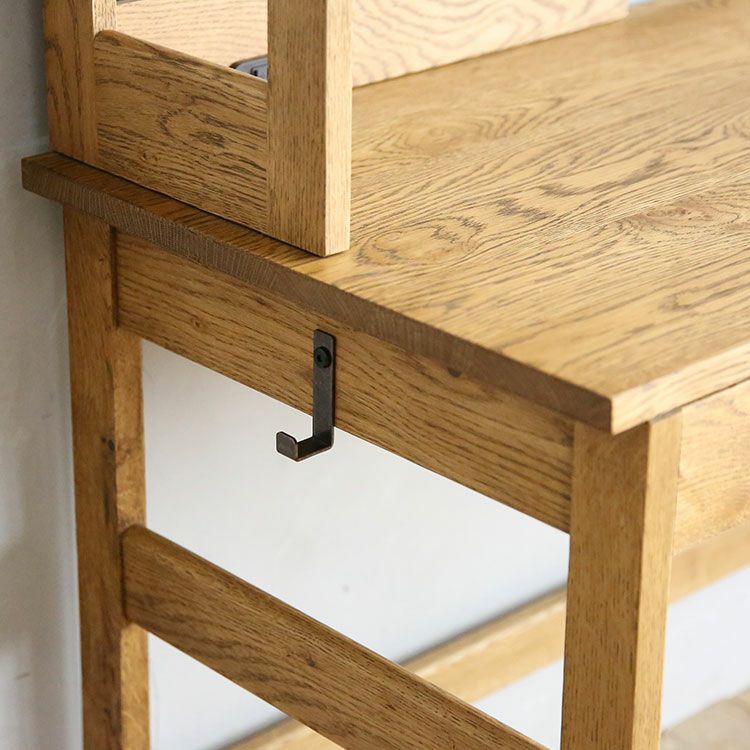 デスク オーク無垢【EASY LIFE/イージーライフ】シンプルで頑丈な机