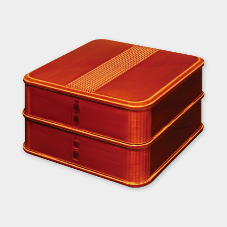 2段重（漆塗り、金蒔絵 伝統工芸・大丸京都店取扱品） 2段重（漆塗り