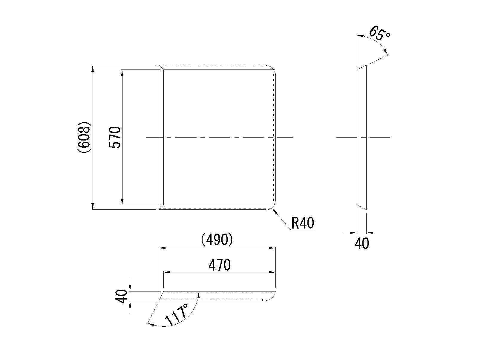 ステンレススプラッシュフェンダー 大型用 中間鋼種 - トラックボディ