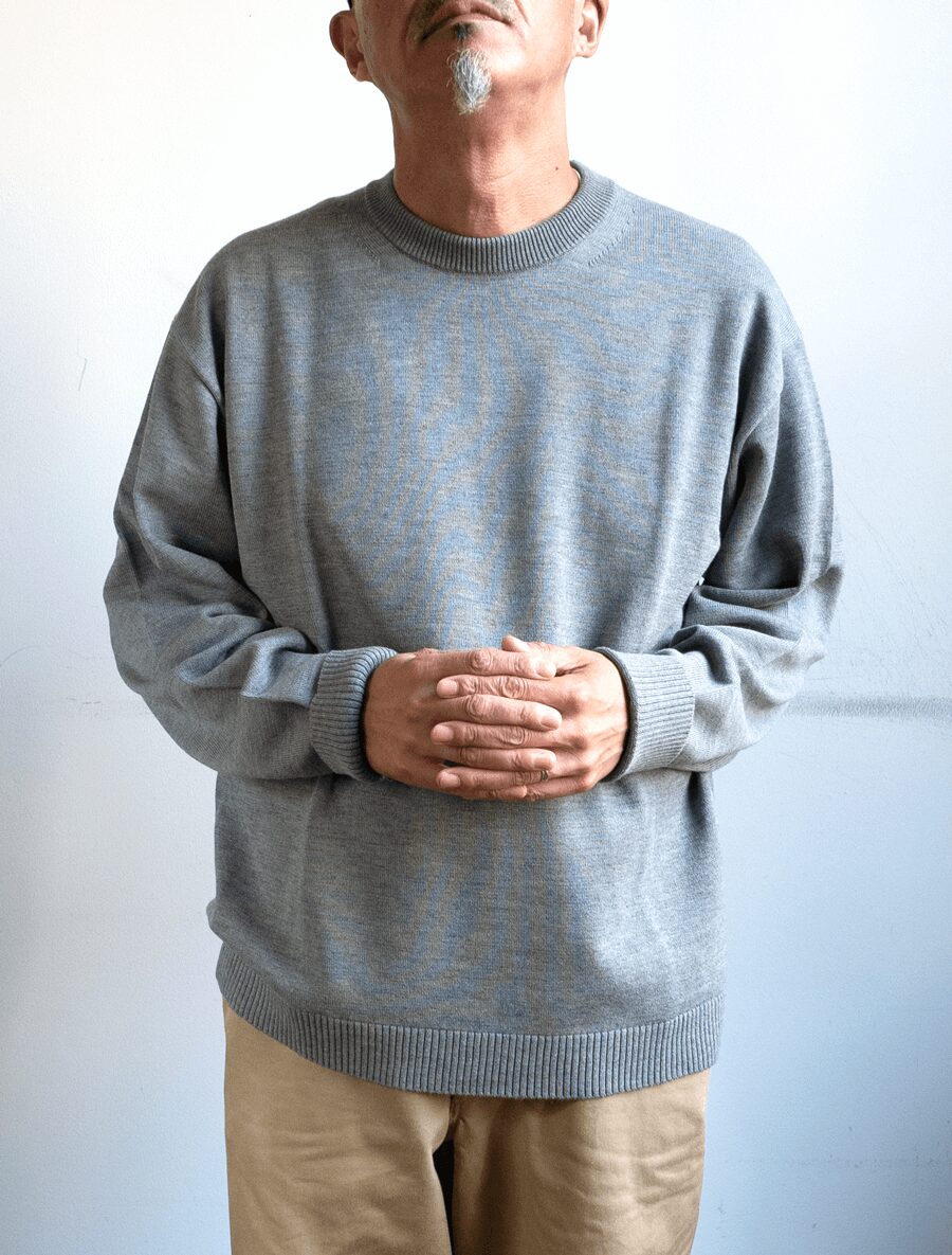 ATON WOOL WASHI CREWNECK SWEATER | 大阪心斎橋のメンズ洋服の