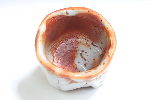 柳瀬美術店 / 林 正太郎「赤志野ぐい呑-2」共箱[HAYASHI Shotaro]Sake cup