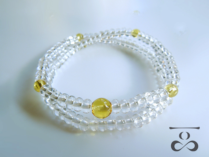 一品(ひとしな)】108ブレス「水晶×トルコ石」 お数珠の安田念珠店へ