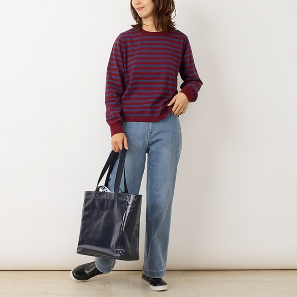 デニムシャイニーバッグ M(ネイビー)｜SALE（ファッション）｜料理家