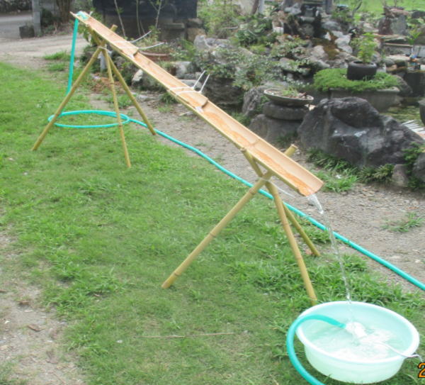 循環式流しそうめん竹セット2mの商品情報 流しそうめん用竹セット