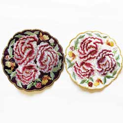 韓国 伝統 刺繍 ワッペン ホ 牡丹と蝶 中サイズ チョゴリ ベスト